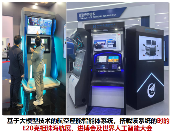 时的科技航空座舱智能体地面样机的展会展示照片